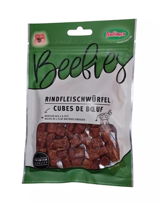 Picture of Bubimex Beefies Beef Cubes 80g: Tasty and Natural Dog Treats